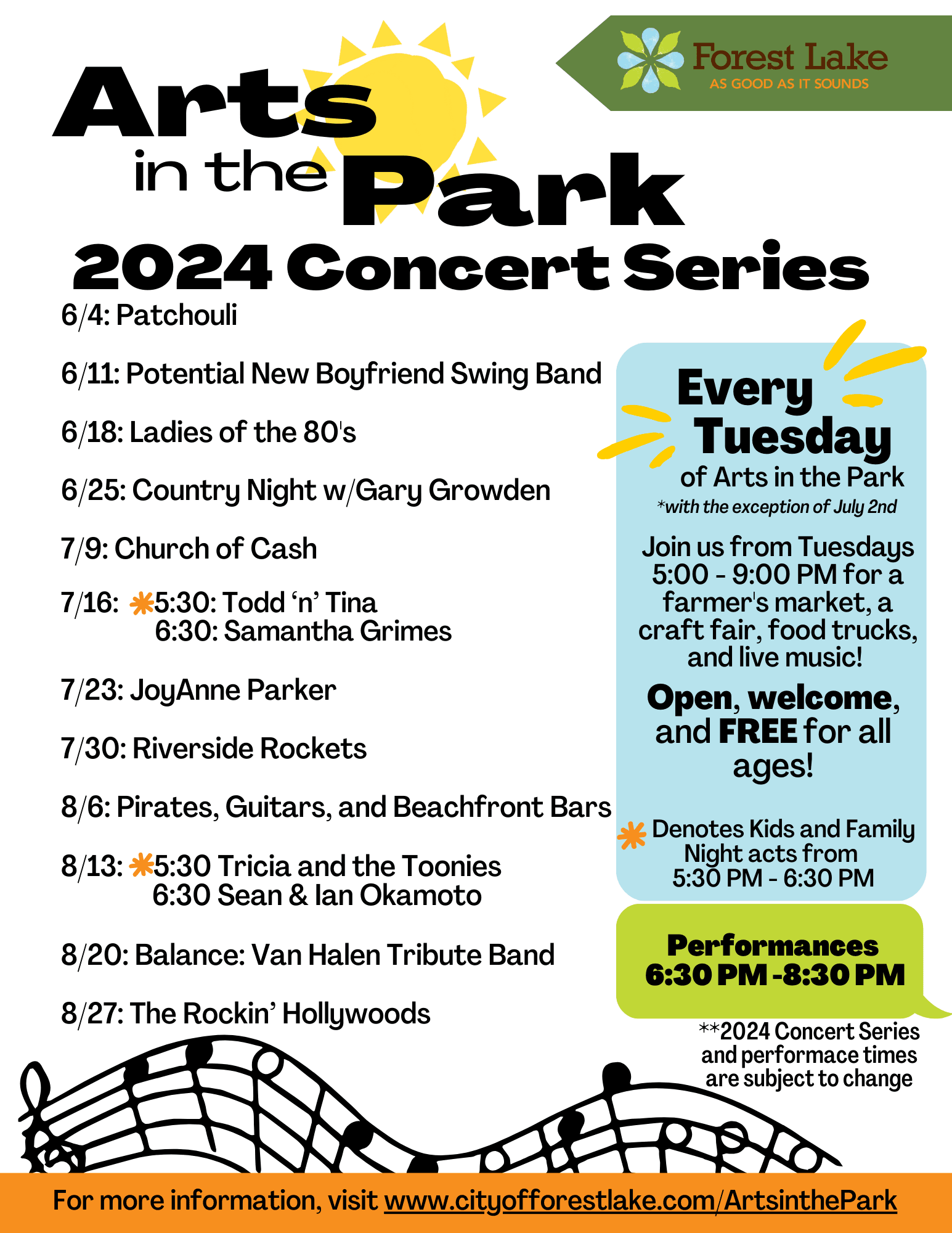 Arts in the Park 2024 Concert Series Flyer (handout print ver) (2)